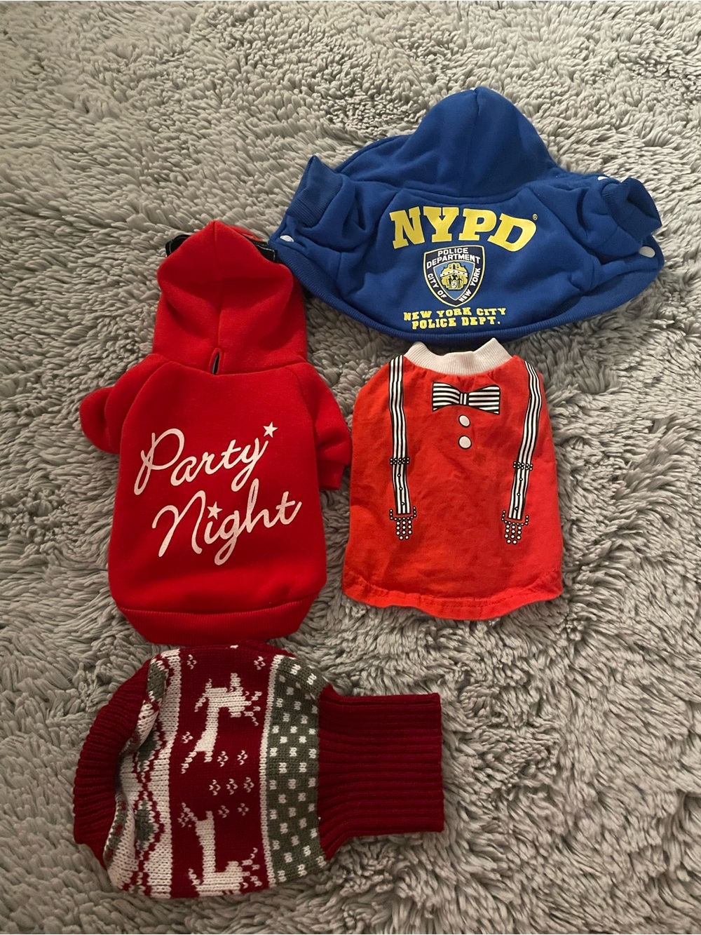 Cat Clothes Bundle – 4-Piece Set, size S, XS